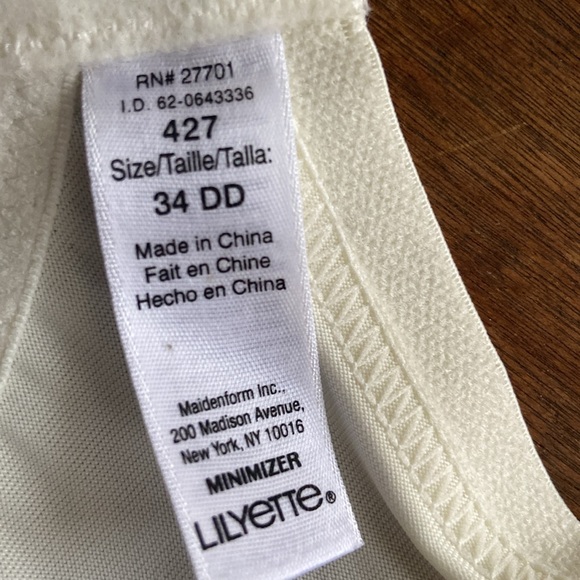 Lilyette Minimizer Underwire embroidered Bra 34 DD - Picture 3 of 6